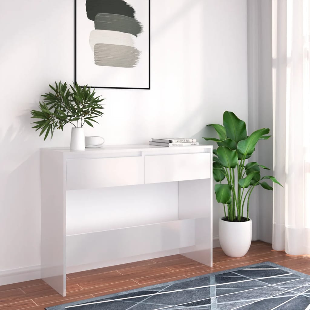 Console Table White 100x35x76.5 cm Engineered Wood - Style and Chic