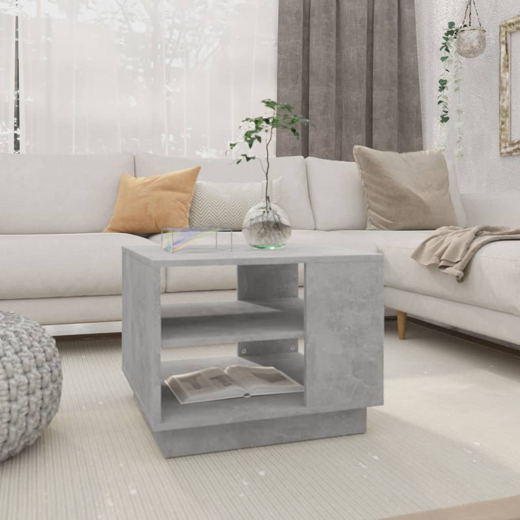 Coffee Table Concrete Grey 55x55x43 cm Engineered Wood - Merlin Deals
