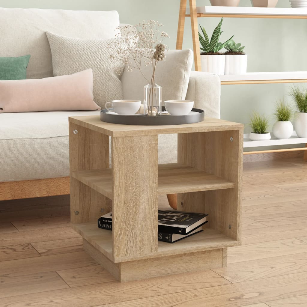 Coffee Table Sonoma Oak 40x40x43 cm Engineered Wood - Brittle & Co