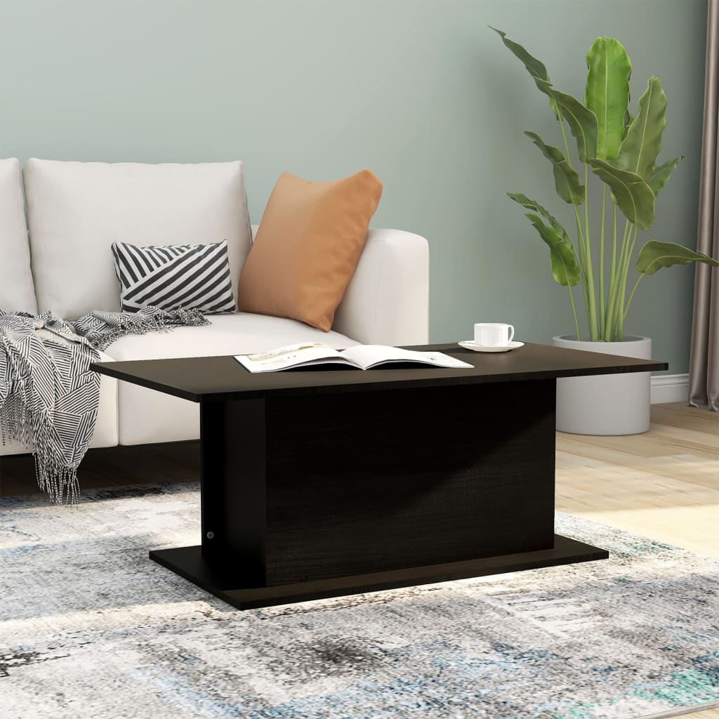 Coffee Table Black 102x55.5x40 cm Engineered Wood - Decor Base