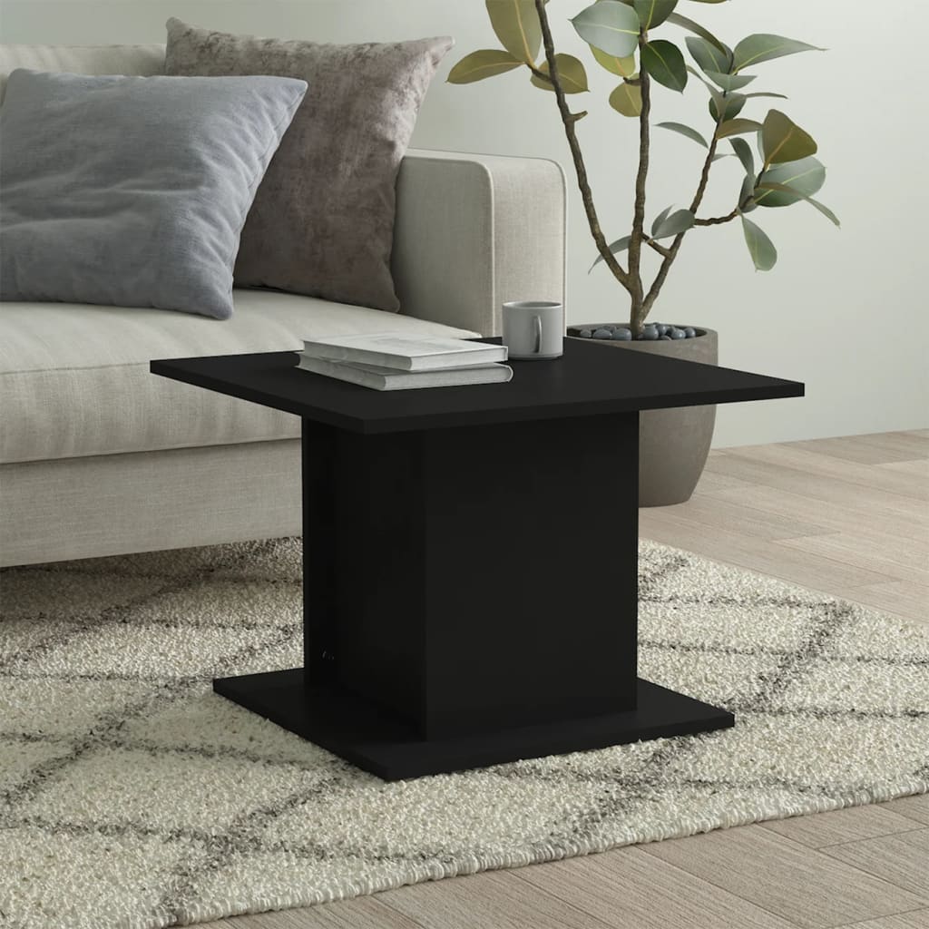 Coffee Table Black 55.5x55.5x40 cm Engineered Wood - The Home Maker