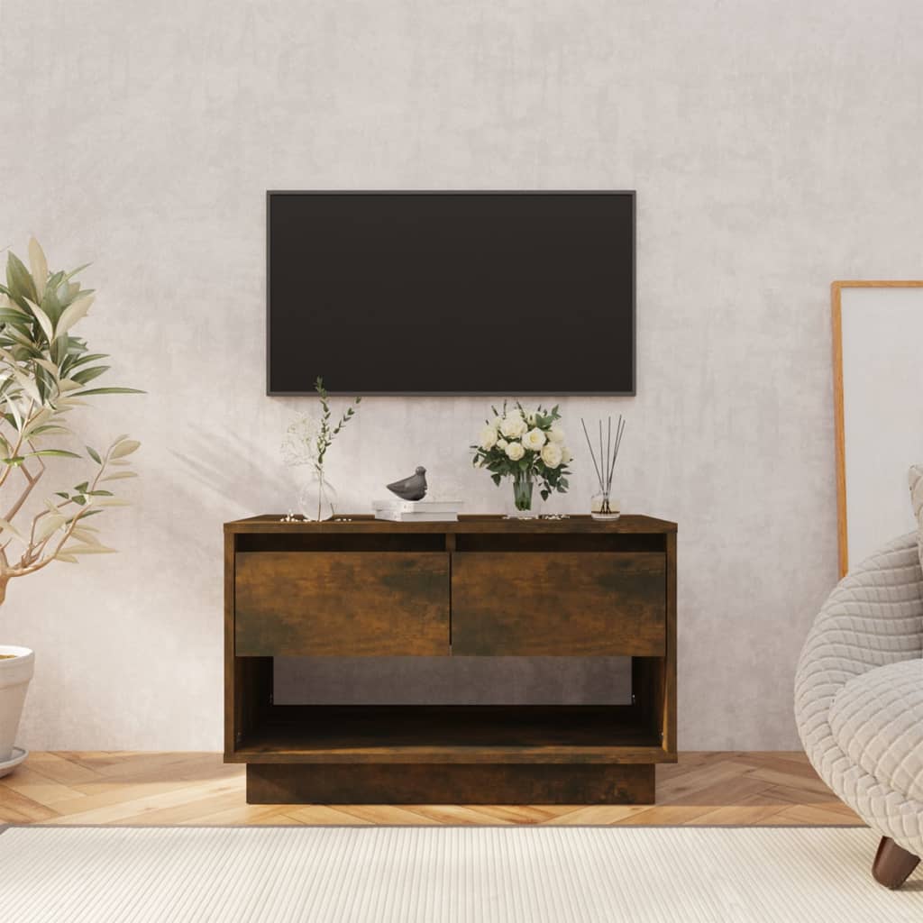 TV Cabinet Smoked Oak 70x41x44 cm Engineered Wood - Casper Homes