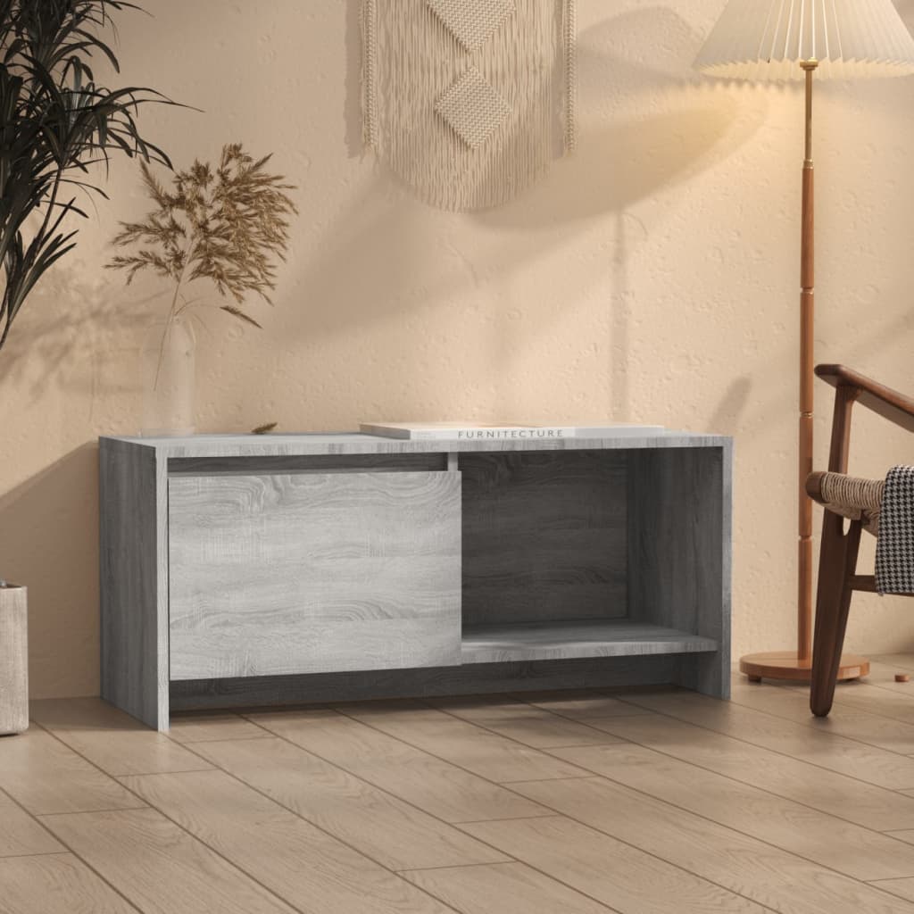TV Cabinet Grey Sonoma 90x35x40 cm Engineered Wood - Sid & Sam