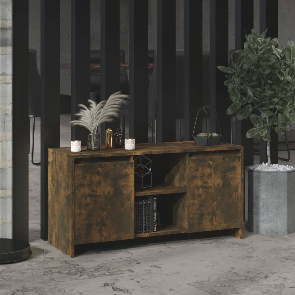 TV Cabinet Smoked Oak 102x37.5x52.5 cm Engineered Wood - Discount Dealers