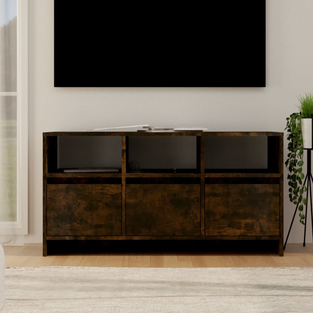 TV Cabinet Smoked Oak 102x37.5x52.5 cm Engineered Wood - Direct Imports