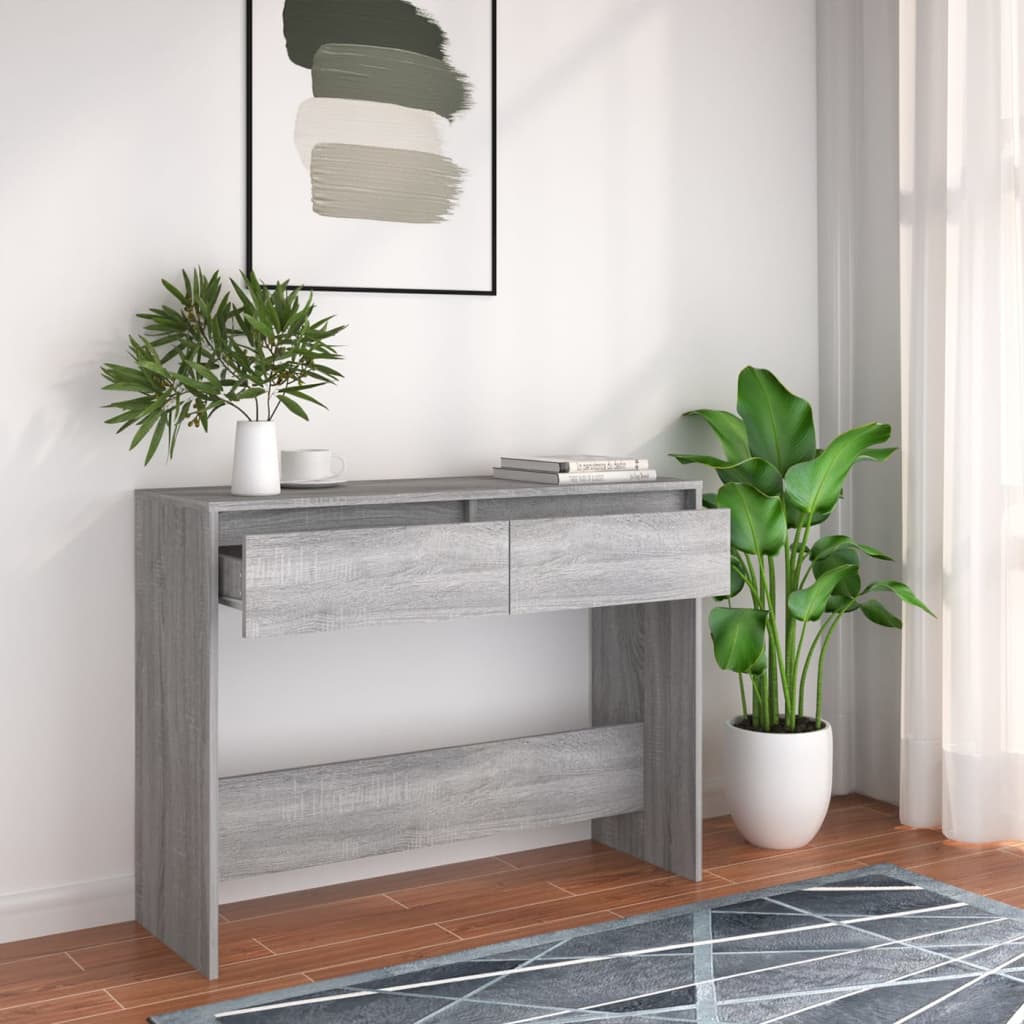 Console Table Grey Sonoma 100x35x76.5 cm Engineered Wood - Design Hut