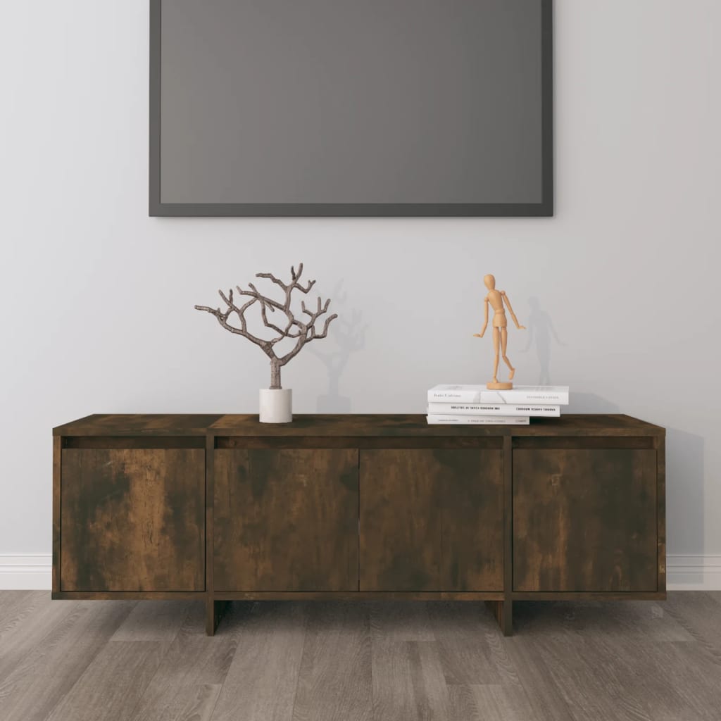 TV Cabinet Smoked Oak 120x30x40.5 cm Engineered Wood - Tyrell & Tyrell