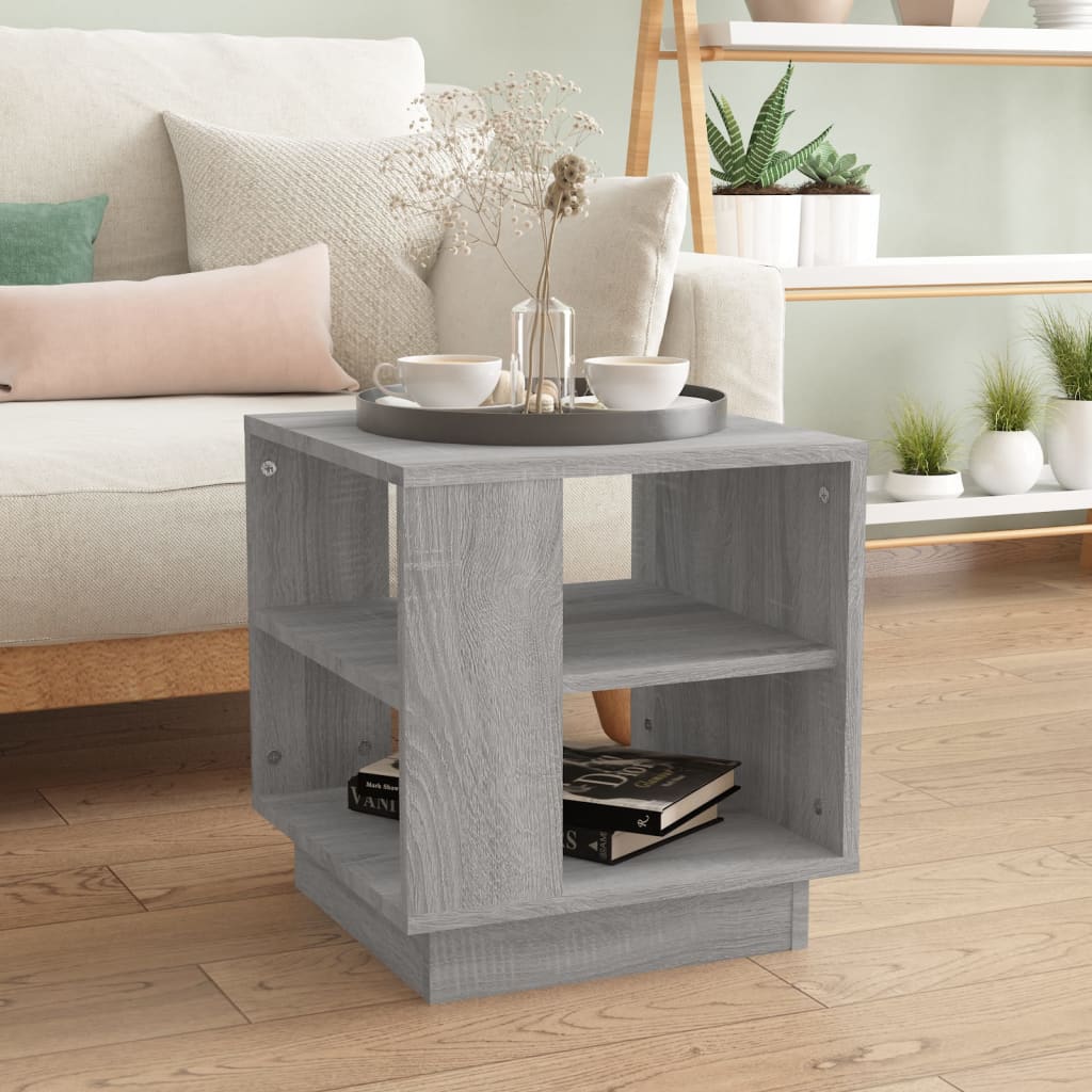 Coffee Table Grey Sonoma 40x40x43 cm Engineered Wood - Decor Base