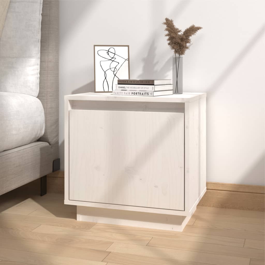Bedside Table - DRYDEN Bea Nightstand White 40cm - Discount Dealers