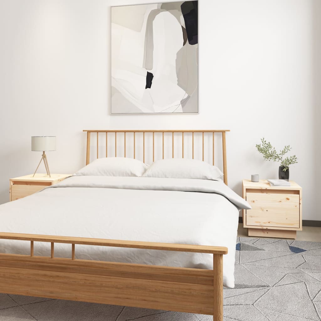 Bedside Table - MIDDLETON 2 Piece Nightstand Natural 35cm - Tyrell & Tyrell