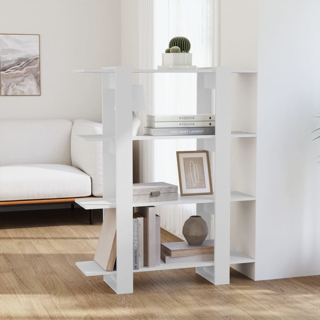 Book Cabinet/Room Divider White 100x30x123.5 cm - Tyrell & Tyrell