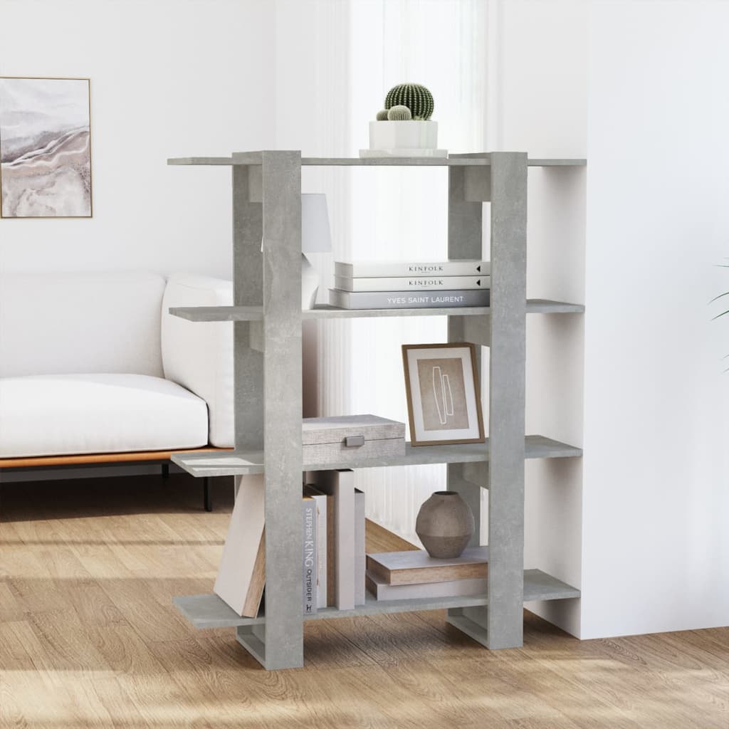 Book Cabinet/Room Divider Concrete Grey 100x30x123.5 cm - All Things Good