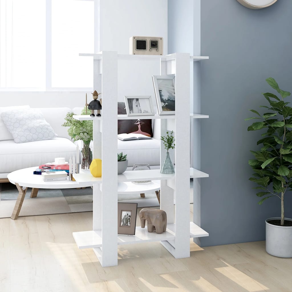 Book Cabinet/Room Divider White 80x30x123.5 cm - Design Hut