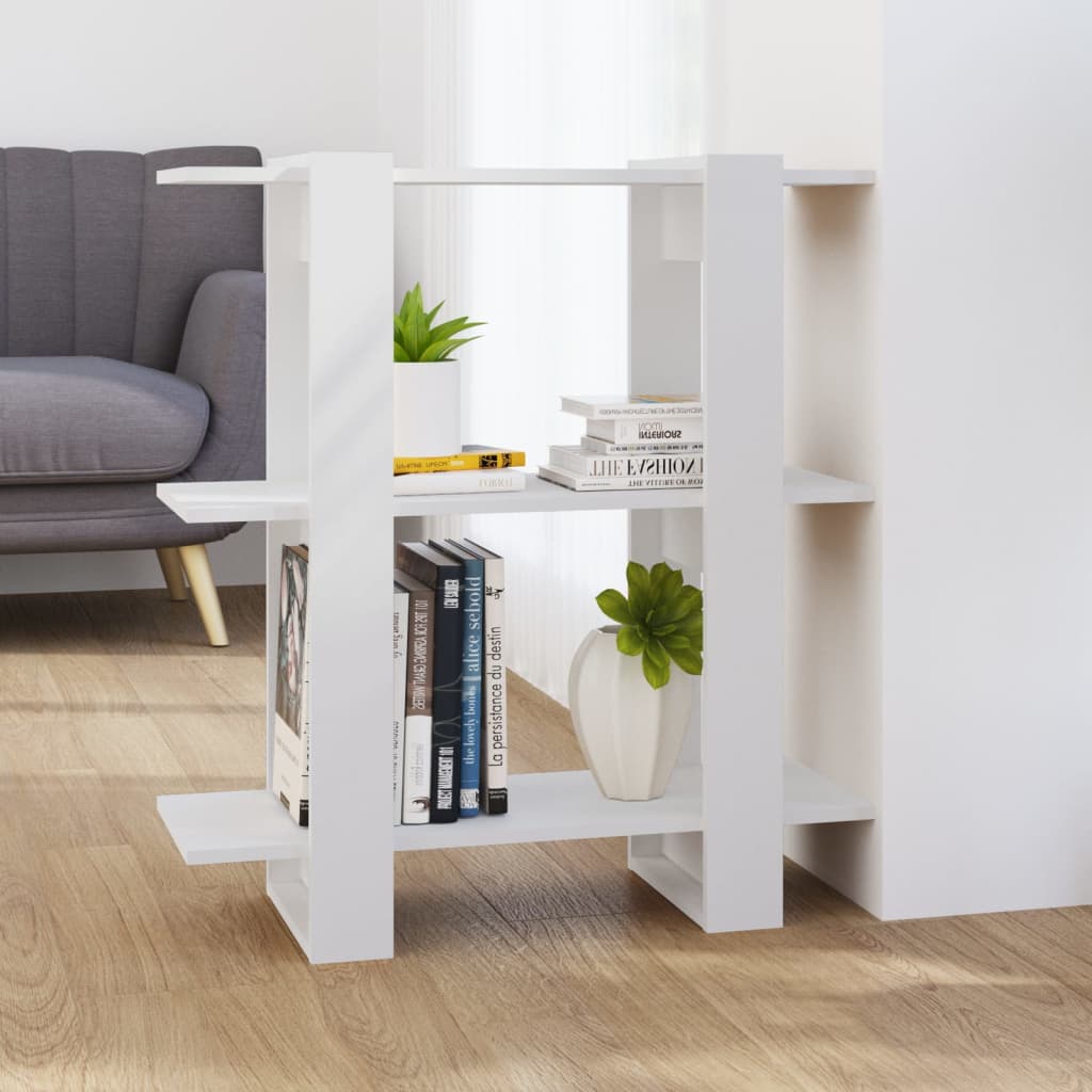 Book Cabinet/Room Divider White 80x30x87 cm - Design Hut