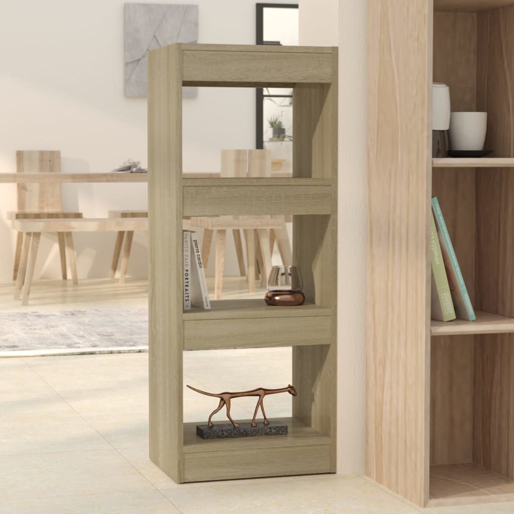 Book Cabinet/Room Divider Sonoma Oak 40x30x103 cm Engineered Wood - Design Hut