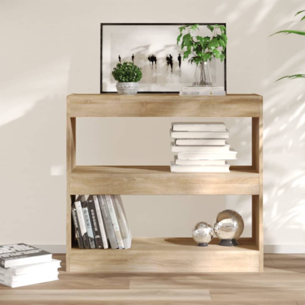Book Cabinet/Room Divider Sonoma Oak 80x30x72 cm - Brittle & Co