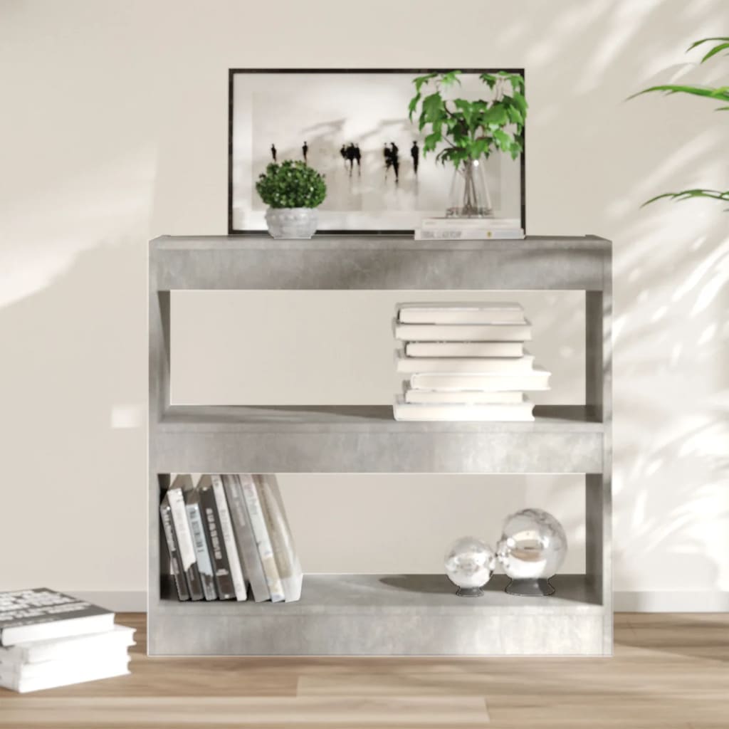 Book Cabinet/Room Divider Concrete Grey 80x30x72 cm - Merlin Deals