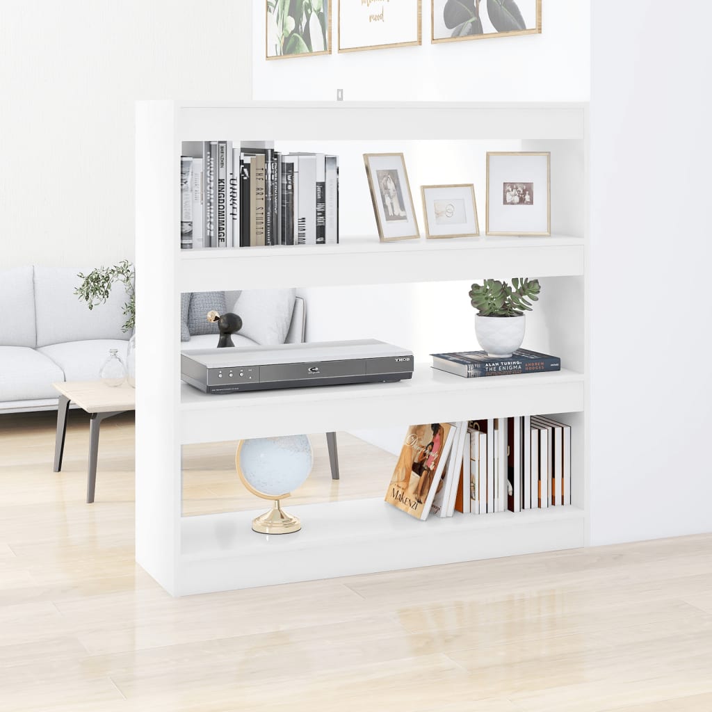 Book Cabinet/Room Divider White 100x30x103 cm - Brittle & Co