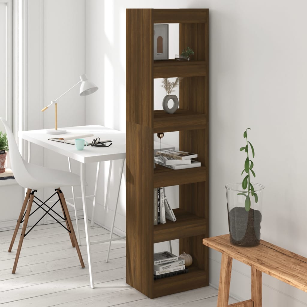 Book Cabinet/Room Divider Brown Oak 40x30x166 cm - The Home Maker