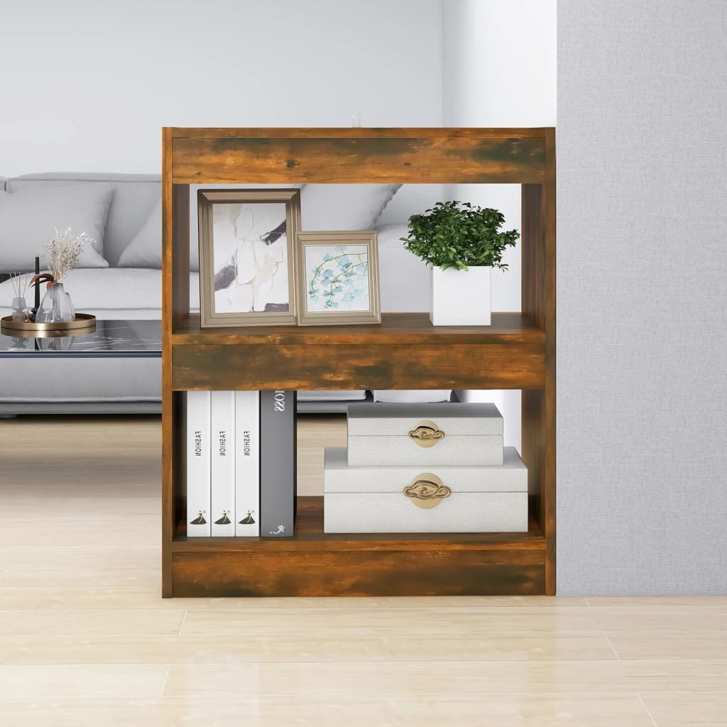 Book Cabinet/Room Divider Smoked Oak 60x30x72 cm - Design Hut