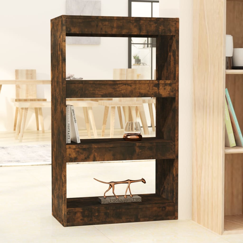 Book Cabinet/Room Divider Smoked Oak 60x30x103 cm Engineered Wood - Design Hut