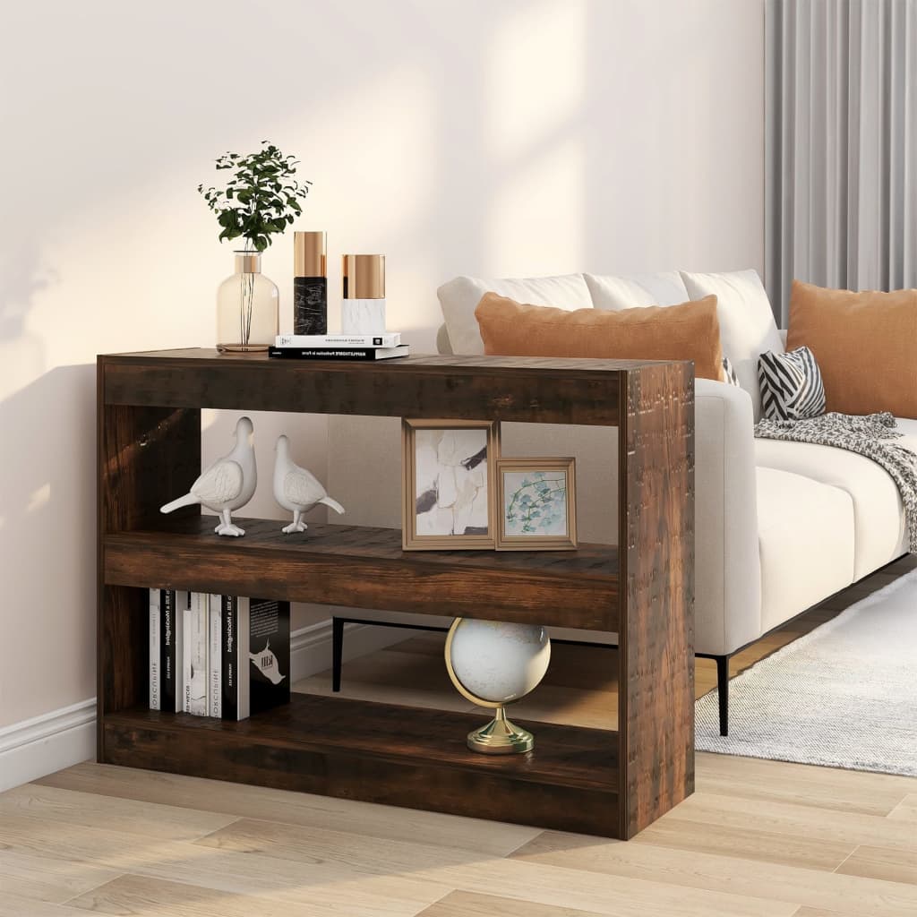 Book Cabinet/Room Divider Smoked Oak 100x30x72 cm - All Things Good