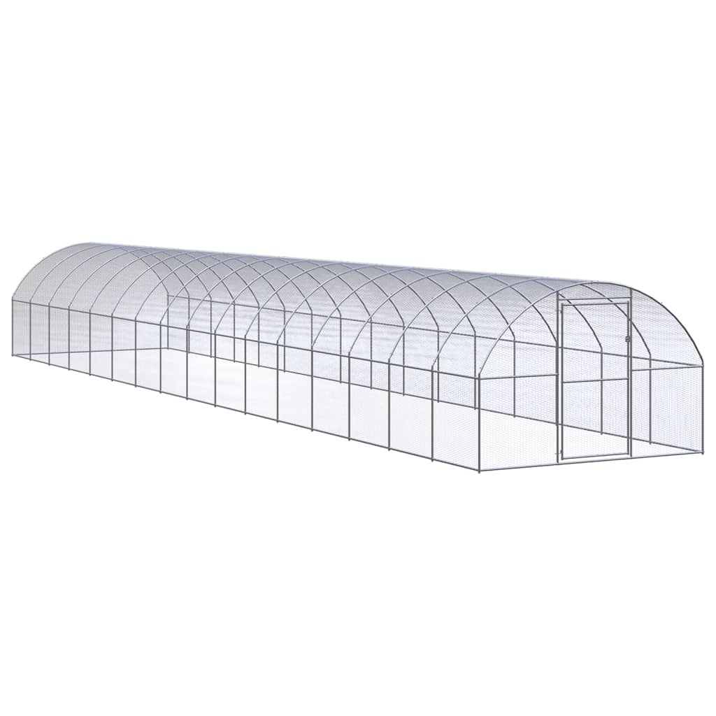 Outdoor Chicken Coop 3x16x2 m Galvanised Steel - Direct Imports
