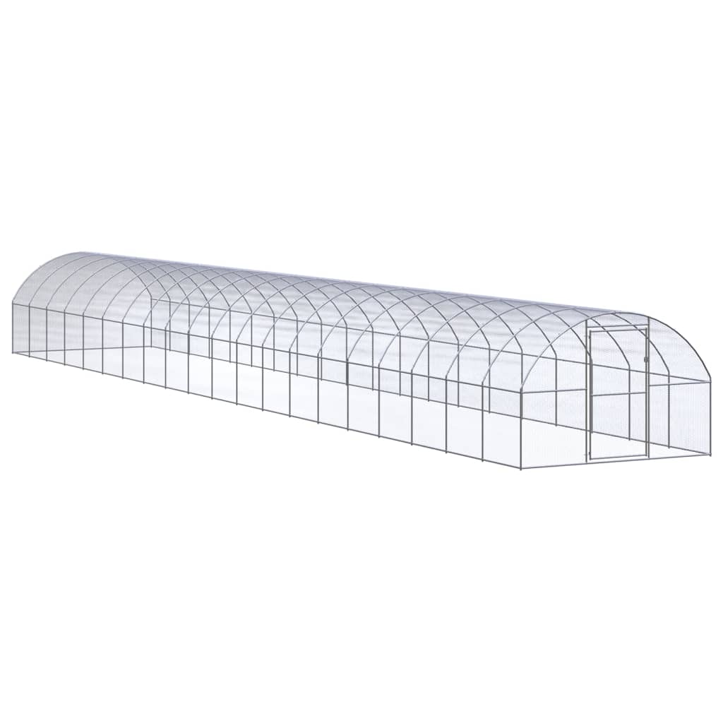 Outdoor Chicken Coop 3x20x2 m Galvanised Steel - The Home Maker