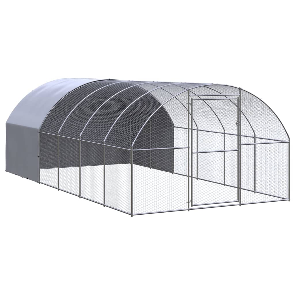 Outdoor Chicken Coop 3x6x2 m Galvanised Steel - Direct Imports