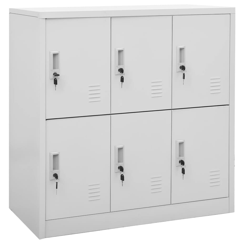 Locker Cabinets 2 pcs Light Grey 90x45x92.5 cm Steel - Brittle & Co