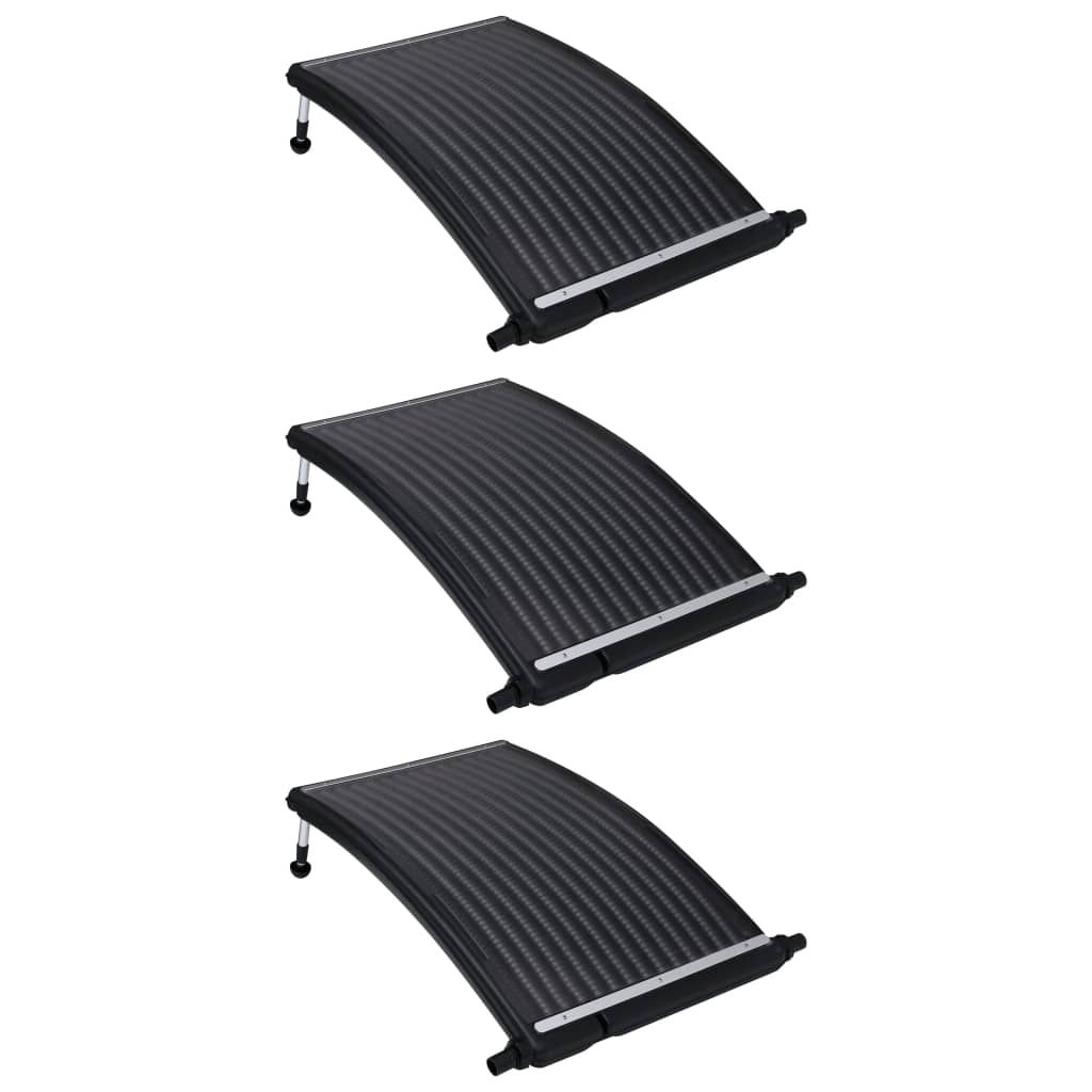 Curved Pool Solar Heating Panels 3 pcs 110x65 cm - Discount Dealers