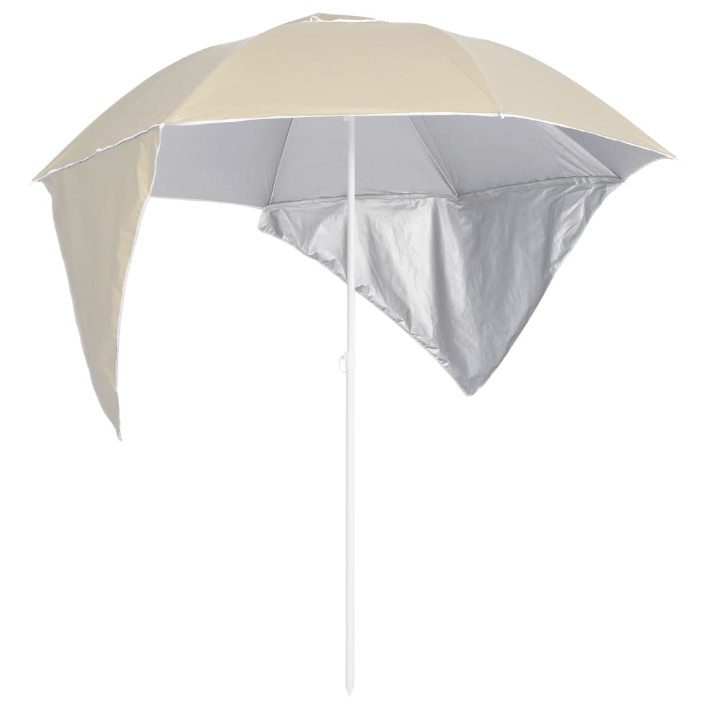 Beach Umbrella with Side Walls Sand 215 cm - R and M Furniture