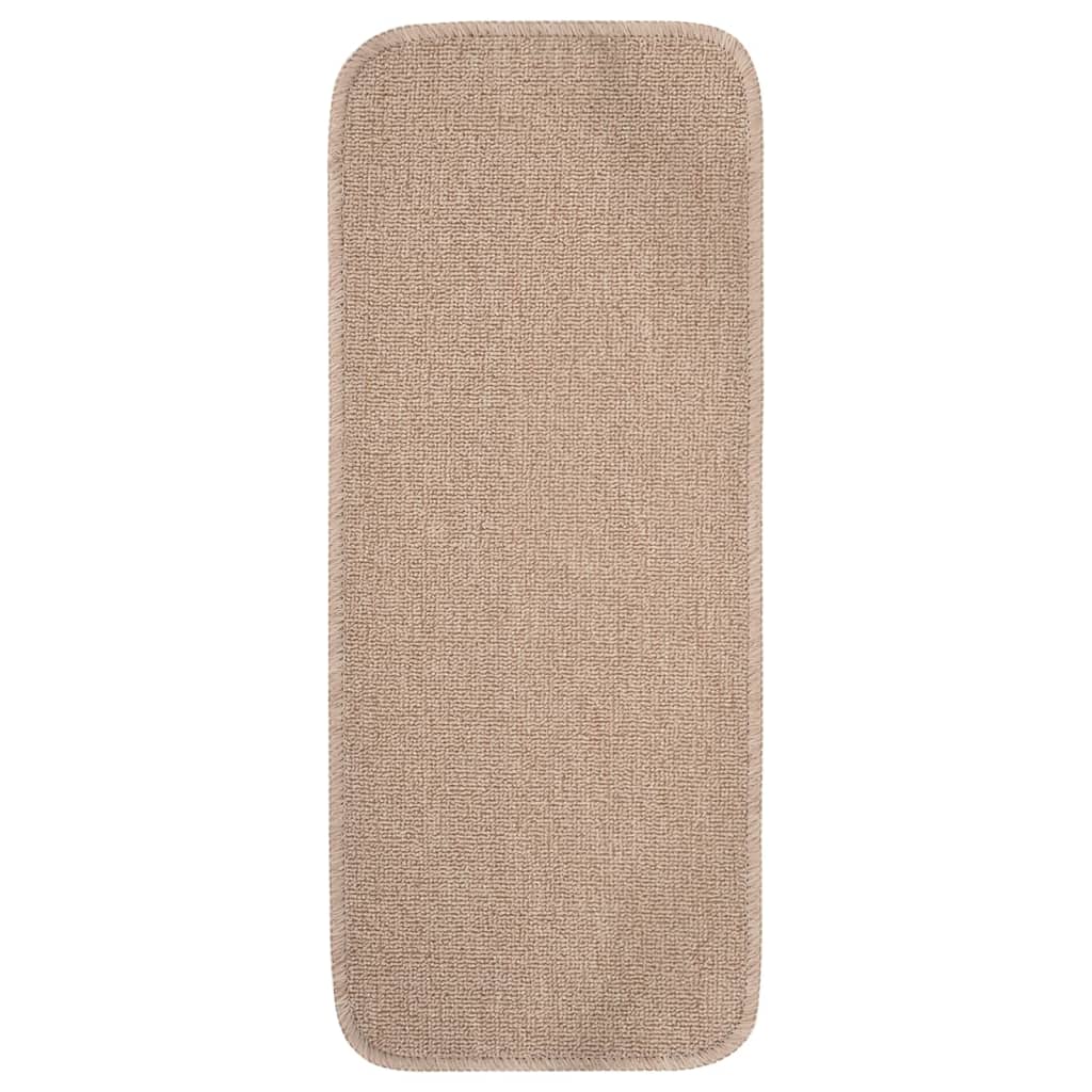 Anti Slip Stair Mats 15 pcs 60x25 cm Beige Rectangular - Merkel Designers