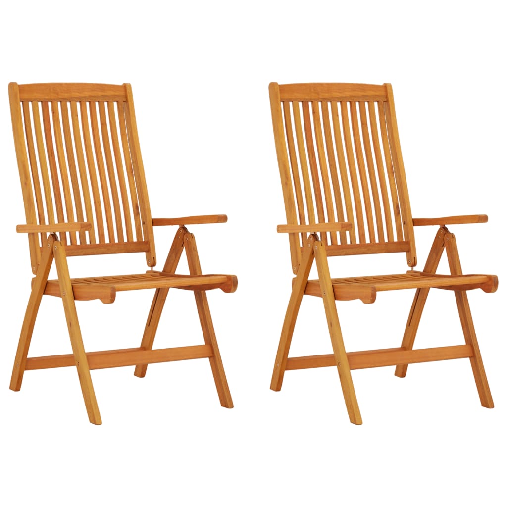 Folding Garden Chairs 2 pcs Solid Wood Eucalyptus - Sid & Sam