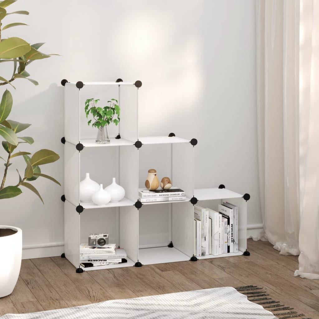 Storage Cube Organiser with 6 Cubes Transparent PP - Merkel Designers