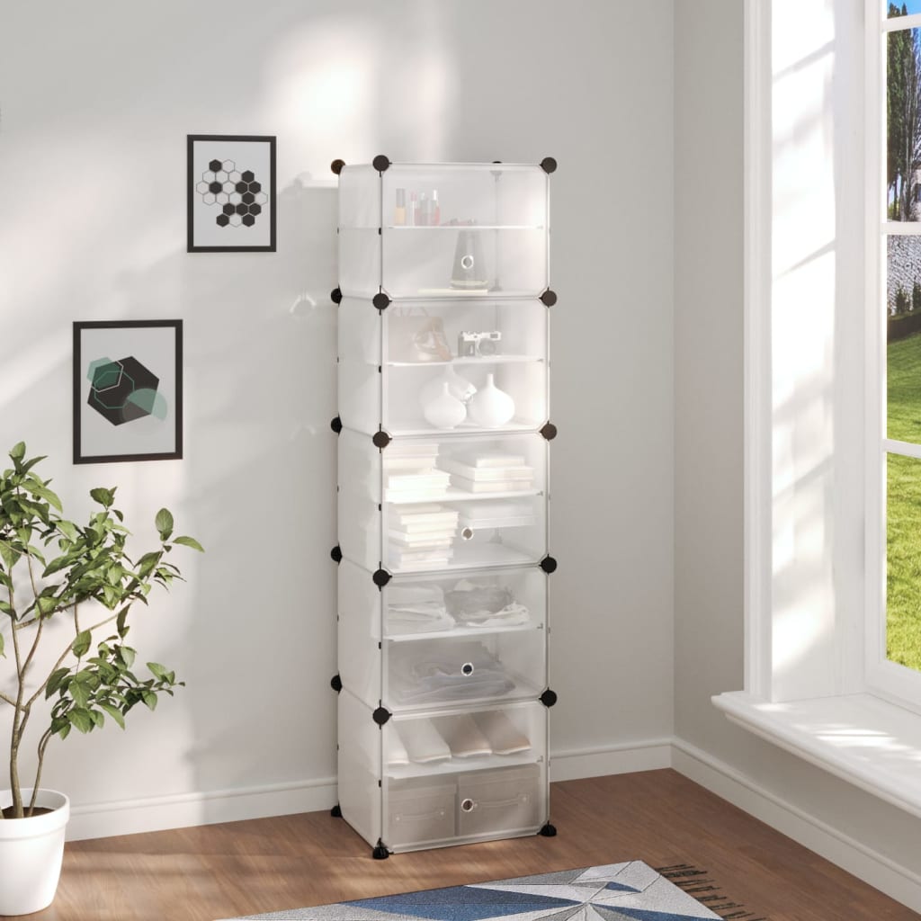 Shoe Rack Transparent 44x31.5x153.5 cm PP - Millennium Furniture