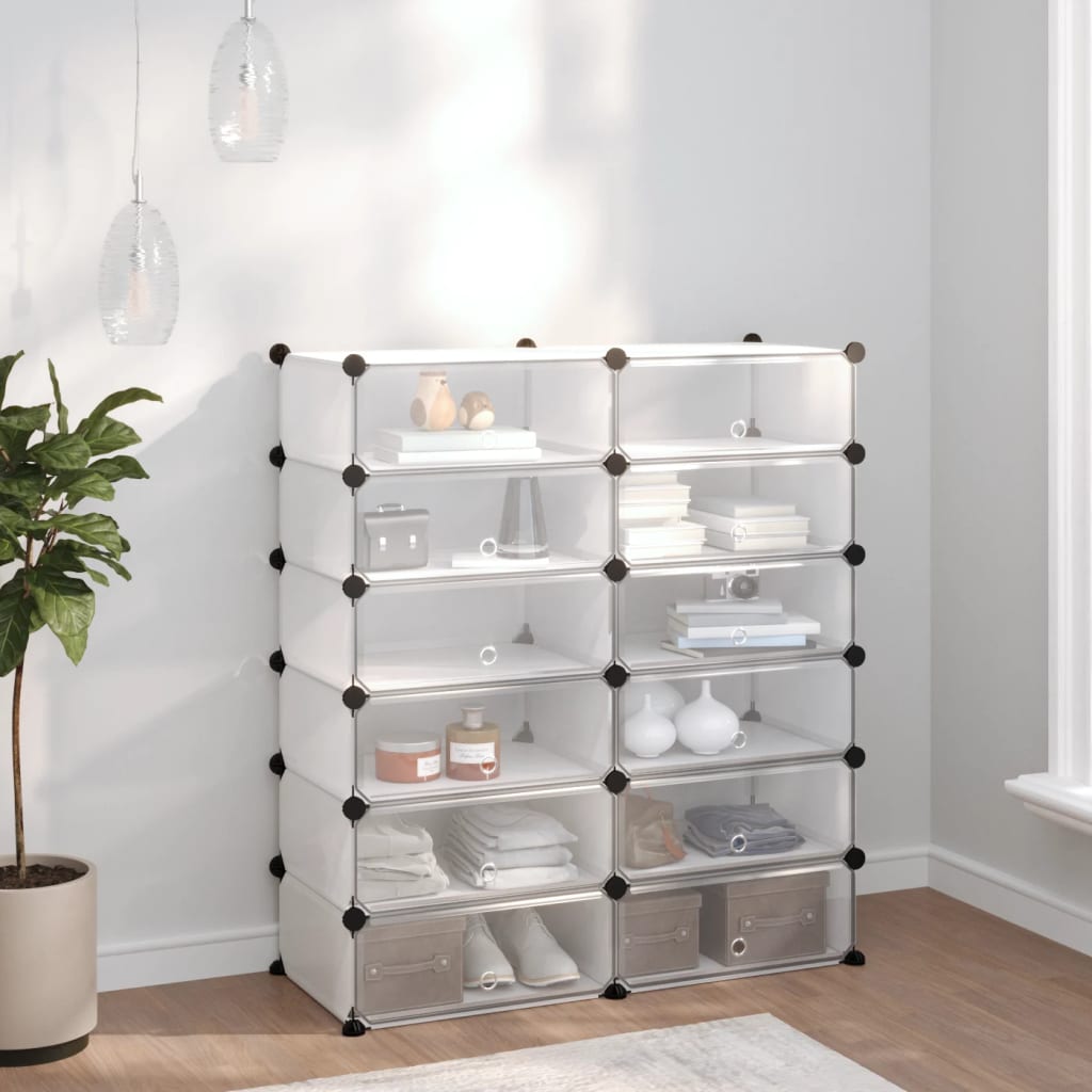 Shoe Rack Transparent 94.5x36.5x106 cm PP - The Home Maker