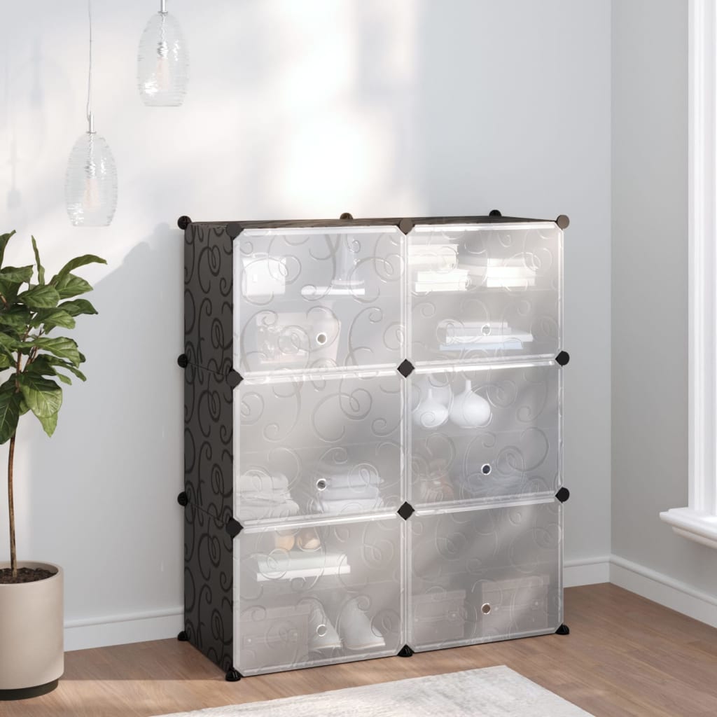 Shoe Rack Black 84.5x31x93.5 cm PP - Tyrell & Tyrell