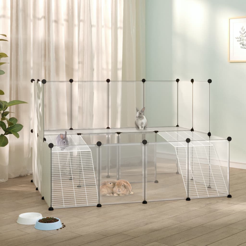 Small Animal Cage Transparent 143x107x93 cm PP and Steel - The Home Maker