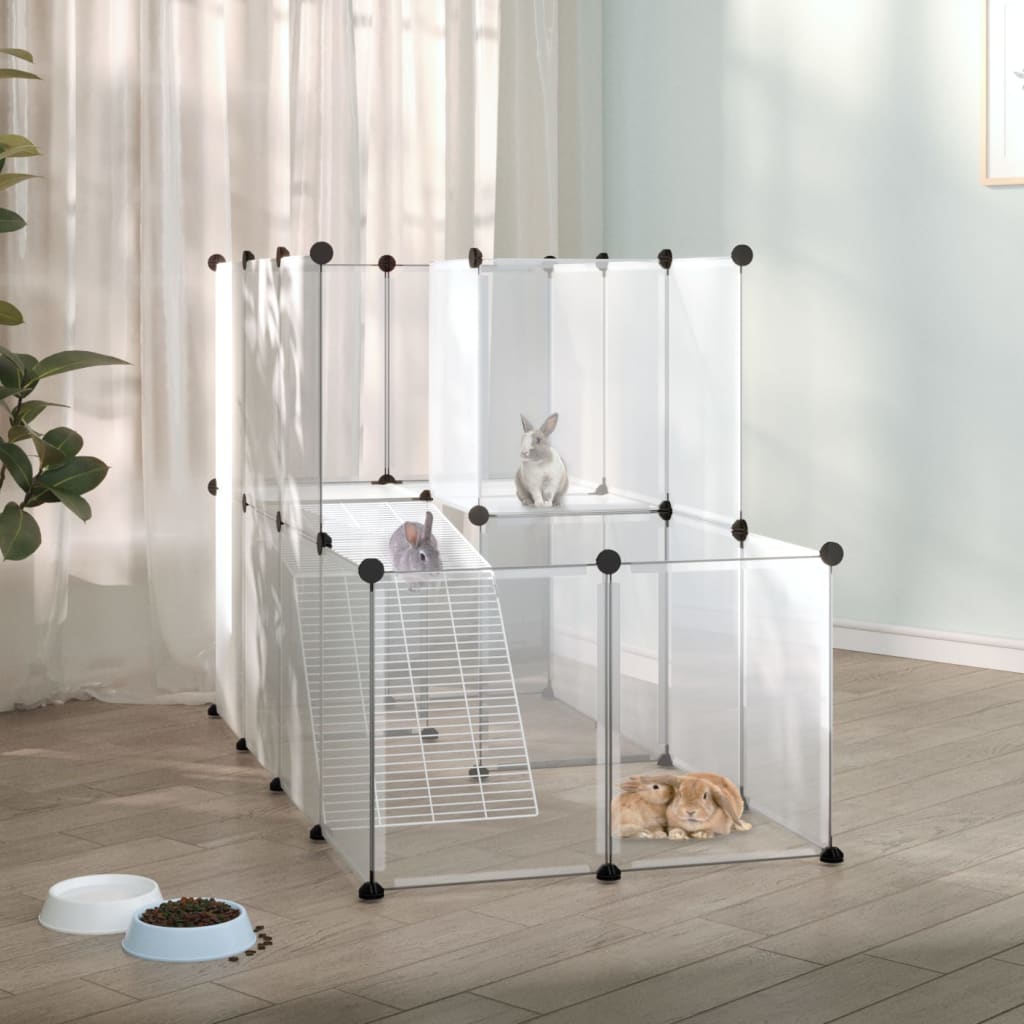 Small Animal Cage Transparent 142x74x93 cm PP and Steel - R and M Furniture