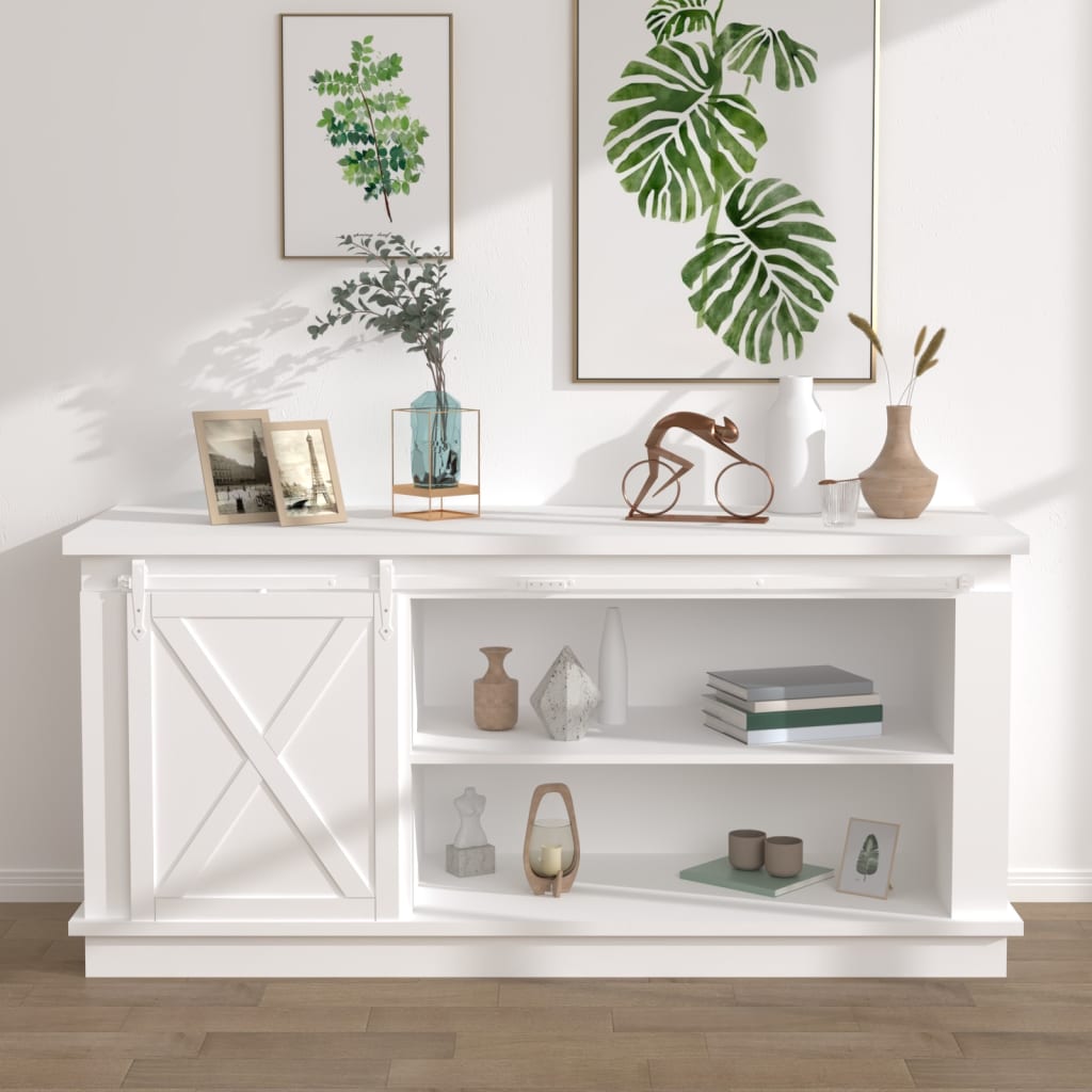 Mini Sliding Cabinet Door Kit Carbon Steel White 183 cm - Casper Homes