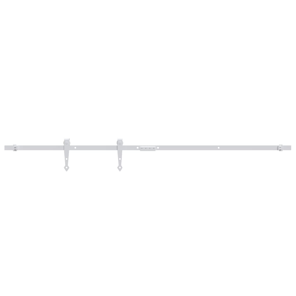 Mini Sliding Barn Door Kit Carbon Steel White 122 cm - R and M Furniture