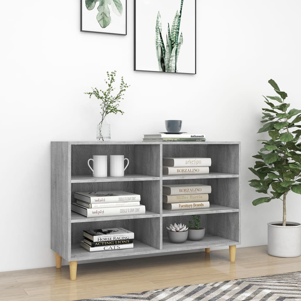 Sideboard Grey Sonoma 103.5x35x70 cm Engineered Wood - The Home Maker