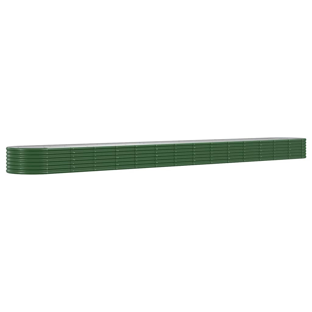 Garden Planter Powder-coated Steel 620x80x36 cm Green - Sid & Sam