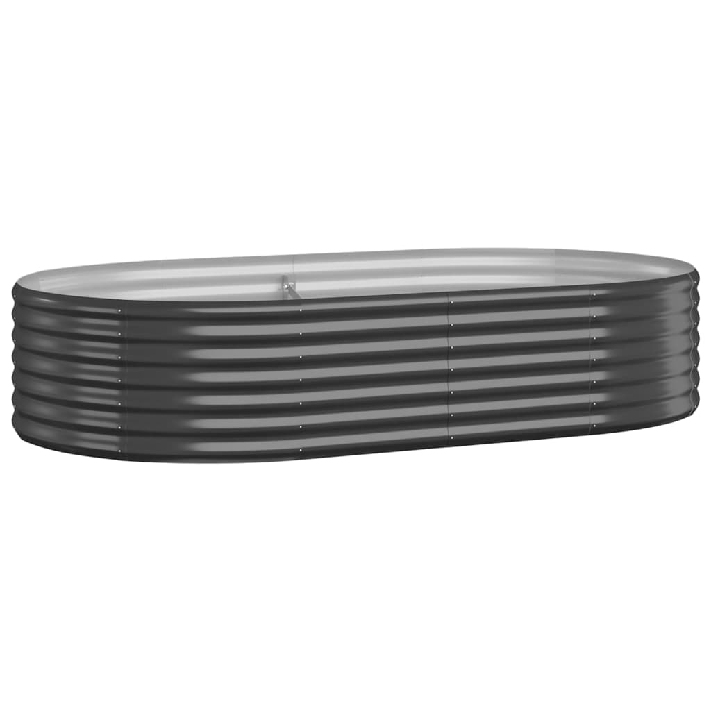 Garden Planter Powder-coated Steel 175x100x36 cm Anthracite - Sid & Sam