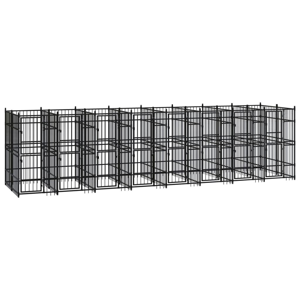 Outdoor Dog Kennel Steel 14.75 mÂ² - All Things Good