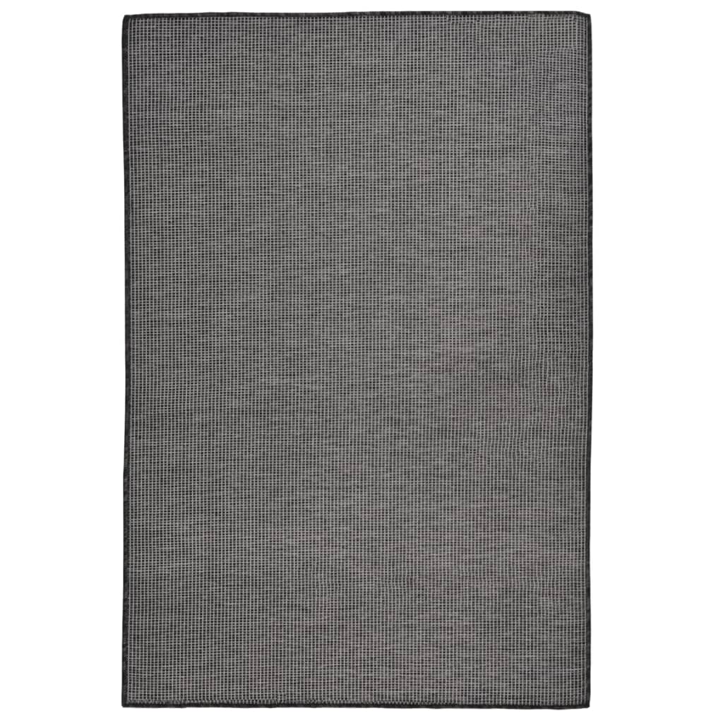 Outdoor Flatweave Rug 120x170cm Grey - Design Hut