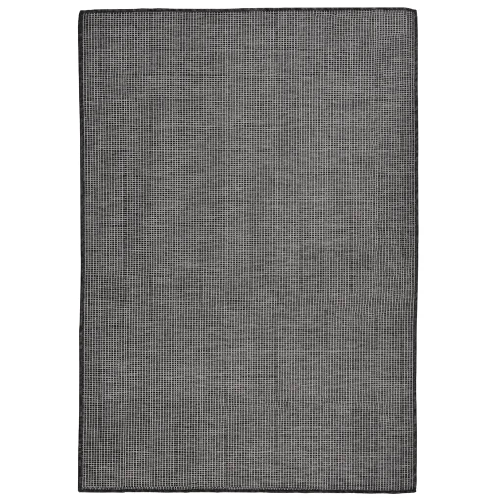 Outdoor Flatweave Rug 160x230cm Grey - Design Hut