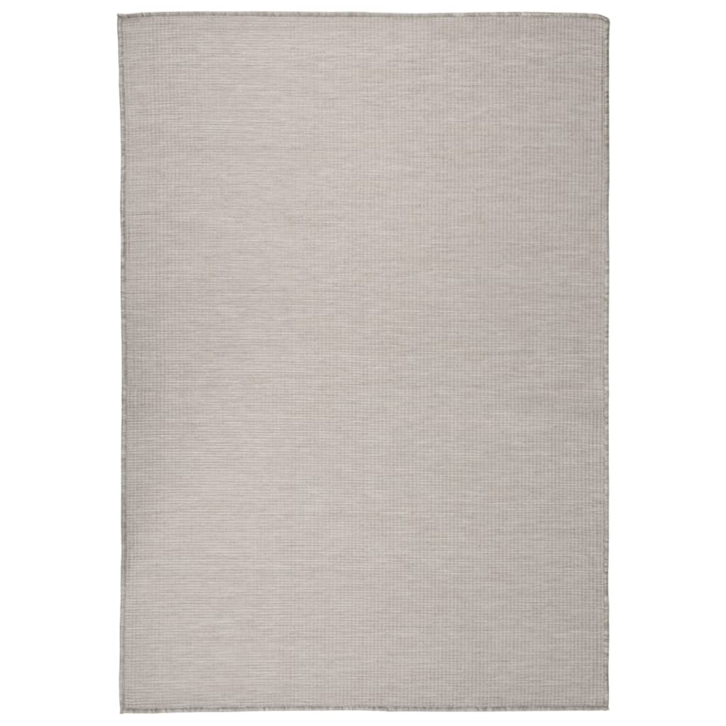 Outdoor Flatweave Rug 140x200 cm Taupe - Millennium Furniture