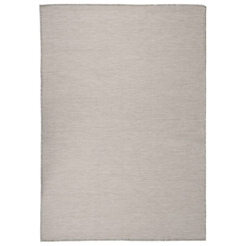 Outdoor Flatweave Rug 160x230cm Taupe - Design Hut